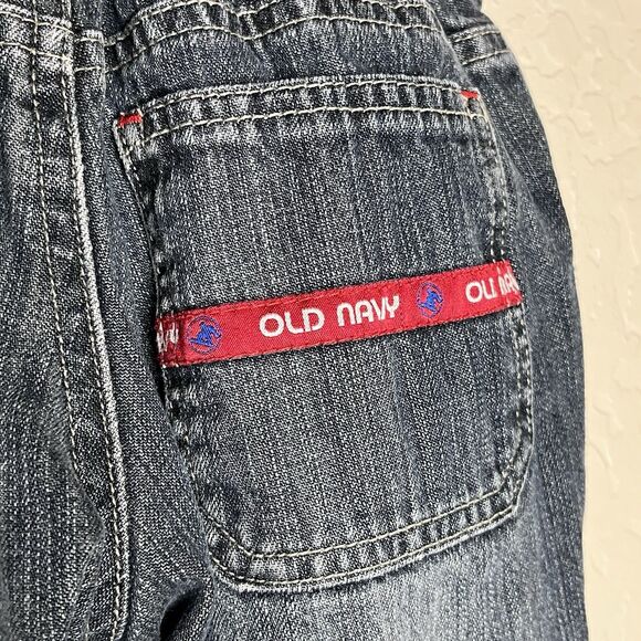Old Navy Red Flannel Lined Denim Jeans Boys Size 3 T - Picture 6 of 11